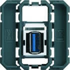 Hager - Prise gallery traversante USB 3.0