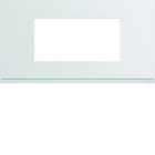 Hager - Plaque de finition gallery 4 modules Pure entraxe 71 mm