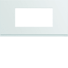 Hager - Plaque de finition Gallery 4 modules Pure entraxe 71 mm