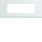 Hager - Plaque de finition Gallery 6 modules Pure entraxe 57 mm