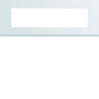 Hager - Plaque de finition Gallery 8 modules Pure entraxe 71 mm