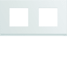 Hager - Plaque de finition Gallery 2 postes Pure entraxe 71 mm