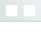 Hager - Plaque de finition gallery 2 postes Pure entraxe 71 mm