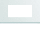 Hager - Plaque de finition gallery 4 modules Pure entraxe 57 mm