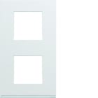 Hager - Plaque de finition Gallery 2 poste Pure entraxe 71 mm