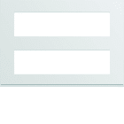 Hager - Plaque de finition gallery 16 modules Pure entraxe 71 mm