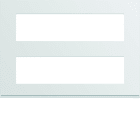 Hager - Plaque de finition Gallery 16 modules Pure entraxe 71 mm