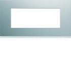Hager - Plaque de finition Gallery 5 modules Titane entraxe 71 mm
