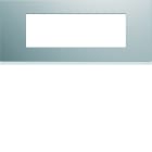 Hager - Plaque de finition Gallery 6 modules Titane entraxe 57 mm