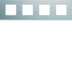 Hager - Plaque de finition Gallery 4 postes horizontale Titane entraxe 71 mm