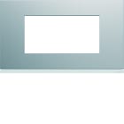 Hager - Plaque de finition gallery 4 modules Titane entraxe 57 mm