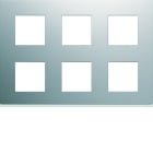 Hager - Plaque de finition Gallery 12 modules Titane entraxe 71 mm