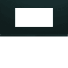 Hager - Plaque de finition gallery 4 modules Nuit entraxe 71 mm