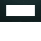 Hager - Plaque de finition gallery 5 modules Nuit entraxe 71 mm