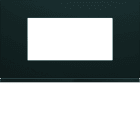 Hager - Plaque de finition gallery 4 modules Nuit entraxe 57 mm