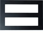 Hager - Plaque de finition gallery 16 modules Nuit entraxe 71 mm