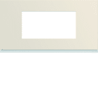 Hager - Plaque de finition Gallery 4 modules Dune entraxe 71 mm