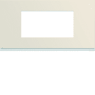 Hager - Plaque de finition gallery 4 modules Dune entraxe 71 mm