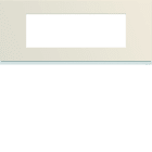 Hager - Plaque de finition gallery 6 modules Dune entraxe 57 mm