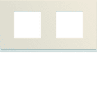 Hager - Plaque de finition gallery 2 poste Dune entraxe 71 mm