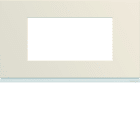 Hager - Plaque de finition Gallery 4 modules Dune entraxe 57 mm