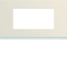 Hager - Plaque de finition gallery 4 modules Dune entraxe 57 mm