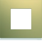 Hager - Plaque de finition Gallery 1 poste Champagne