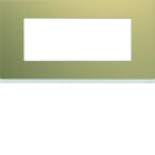 Hager - Plaque de finition Gallery 5 modules Champagne entraxe 71 mm