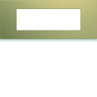 Hager - Plaque de finition gallery 6 modules Champagne entraxe 57 mm