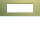 Hager - Plaque de finition Gallery 6 modules Champagne entraxe 57 mm