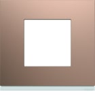 Hager - Plaque de finition Gallery 2 modules Rosé entraxe 71 mm