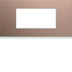 Hager - Plaque de finition Gallery 4 modules Rosé entraxe 71 mm