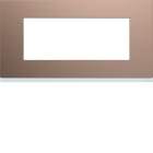 Hager - Plaque de finition Gallery 5 modules Rosé entraxe 71 mm