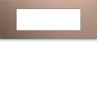 Hager - Plaque de finition Gallery 6 modules Rosé entraxe 57 mm