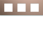 Hager - Plaque de finition gallery 3 postes horizontale Rosé entraxe 71 mm