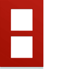 Hager - Plaque de finition gallery 2 postes Eglantine verticale entraxe 57 mm