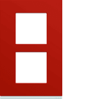 Hager - Plaque de finition Gallery 2 postes Eglantine verticale entraxe 57 mm