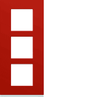 Hager - Plaque de finition gallery 3 postes verticale Eglantine entraxe 57 mm