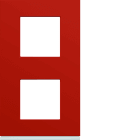 Hager - Plaque de finition gallery 2 postes Eglantine verticale entraxe 71 mm