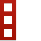 Hager - Plaque de finition gallery 3 postes verticale Eglantine entraxe 71 mm