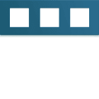 Hager - Plaque de finition Gallery 3 postes horizontale River entraxe 71 mm