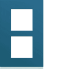 Hager - Plaque de finition gallery 2 postes River verticale entraxe 57 mm