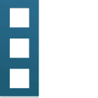 Hager - Plaque de finition Gallery 3 postes verticale River entraxe 71 mm