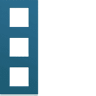 Hager - Plaque de finition gallery 3 postes verticale River entraxe 71 mm