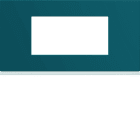 Hager - Plaque de finition gallery 4 modules Peacock entraxe 71 mm