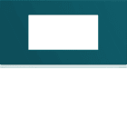 Hager - Plaque de finition Gallery 4 modules Peacock entraxe 71 mm