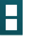 Hager - Plaque de finition gallery 2 postes Peacock verticale entraxe 57 mm