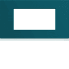 Hager - Plaque de finition Gallery 4 modules Peacock entraxe 57 mm