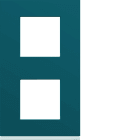 Hager - Plaque de finition gallery 2 postes Peacock verticale entraxe 71 mm