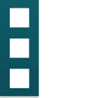 Hager - Plaque de finition gallery 3 postes verticale Peacock entraxe 71 mm